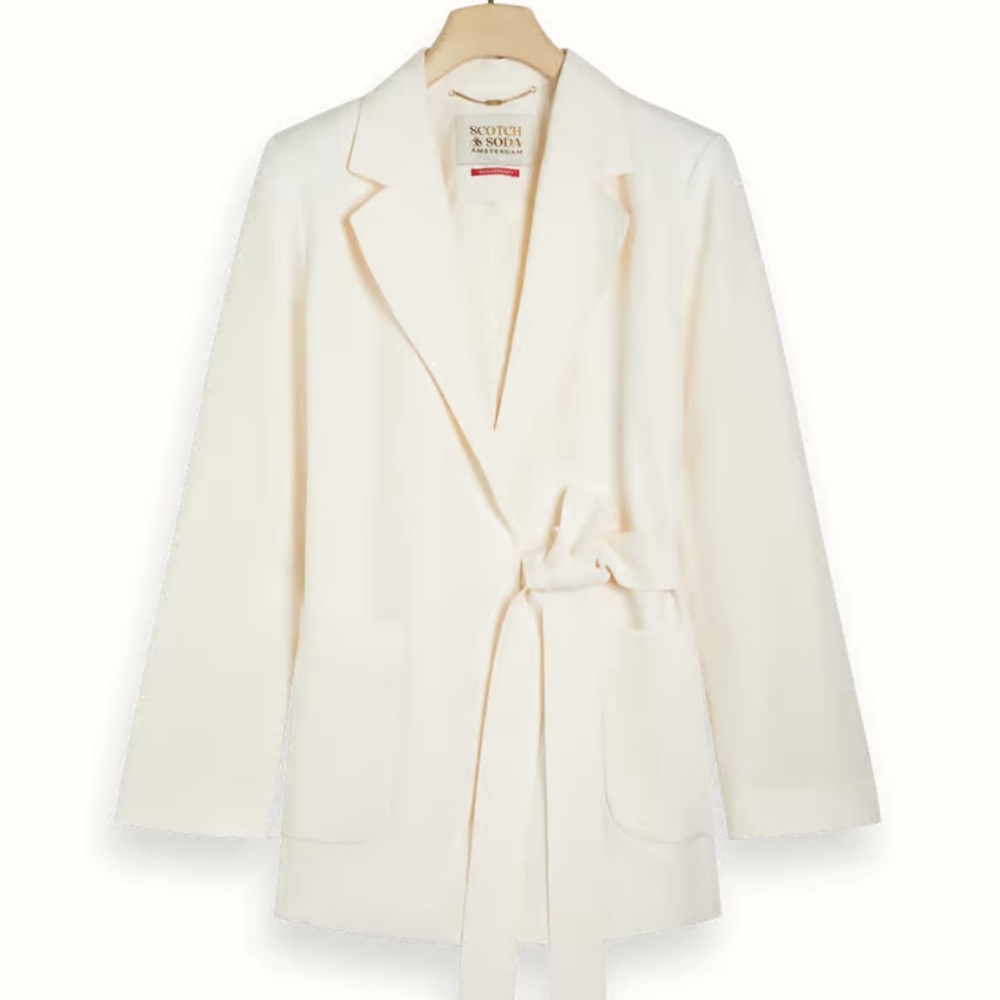 NWT Scotch & Soda Cream Wrap Blazer